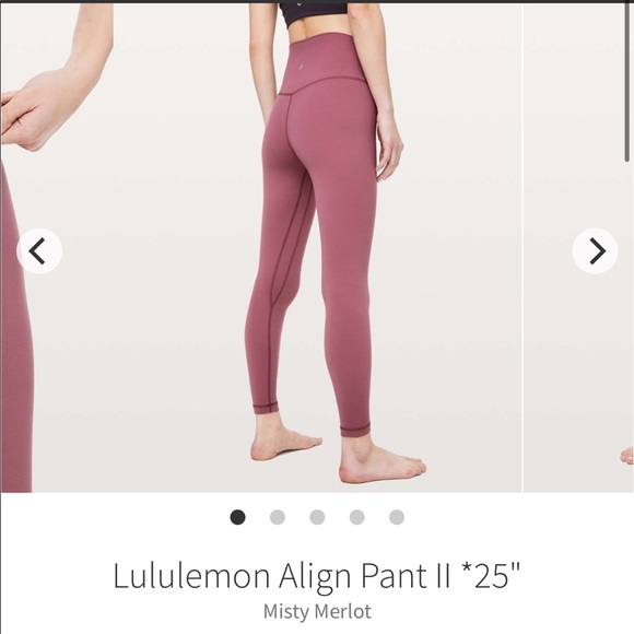 Align 25” misty merlot size 2 lululemon euc - Picture 9 of 13